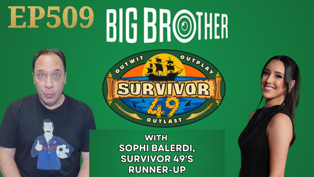RealitySteve's tweet photo. Podcast #509 with Survivor 49s Runner-Up @sophibalerdi now up on my YouTube Channel. Watch, subscribe, like, and comment here: 

https://t.co/DG9WWiWqat https://t.co/3YnWBauau9