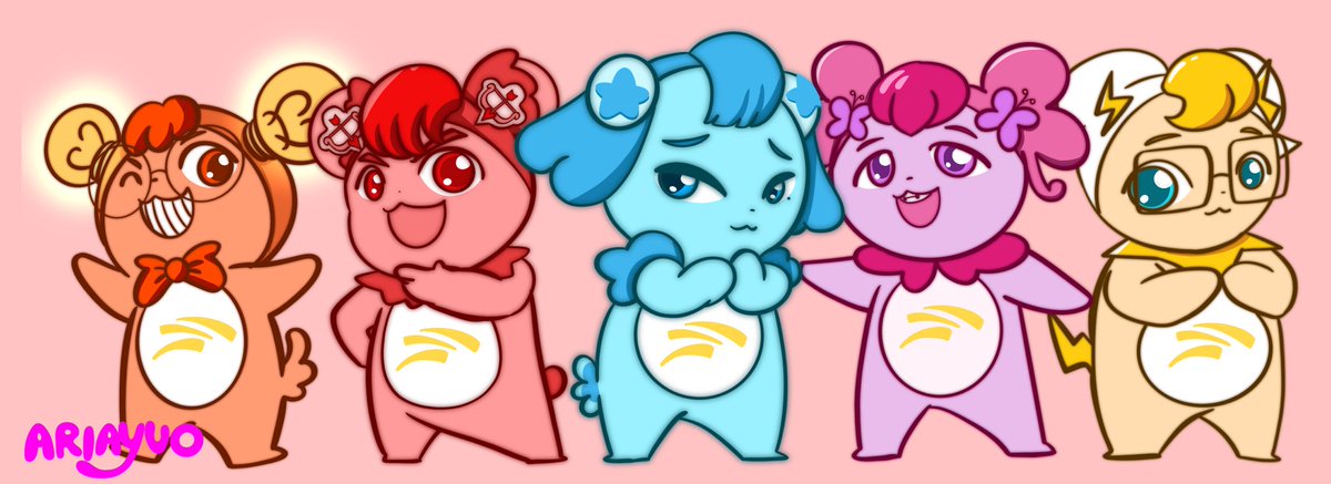 Ariayuo's tweet photo. Catch Hanwhapings? I dunno, something silly I thought of since I came across the cartoon on my feed and I hear it’s pretty popular in S.Korea. Hopefully you can tell who is who #zekaping #gumaping #delightping #naviping #zeusping #HLE26 https://t.co/zOziPlFoEh