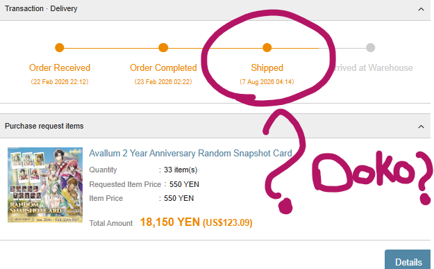 justberryfornow's tweet photo. I know they have major packaging issues to work out, but so far my 2 orders from FSP have been so much easier than buyee 😭

pay once up front and never think about the merch again, until I get blasted with fedex emails tracking the shipment as soon as it leaves their hands. so simple, so easy

this buyee nonsense of paying for merch and domestic shipping first, then watching it ship from booth, then waiting for it to arrive to the warehouse, THEN paying an arm and a leg for customs and international shipping, is so damn tedious. I don't wanna do it again!

my avallum 2 year merch has been glitched on the buyee site in various states of "shipped" for ages now with no actual movement and is still MIA, I'm tired of this grandpa