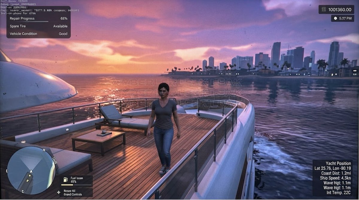 _CyberLeek_'s tweet photo. On my yacht #gtavıleak #gta6 https://t.co/bDcPxI9Jf6