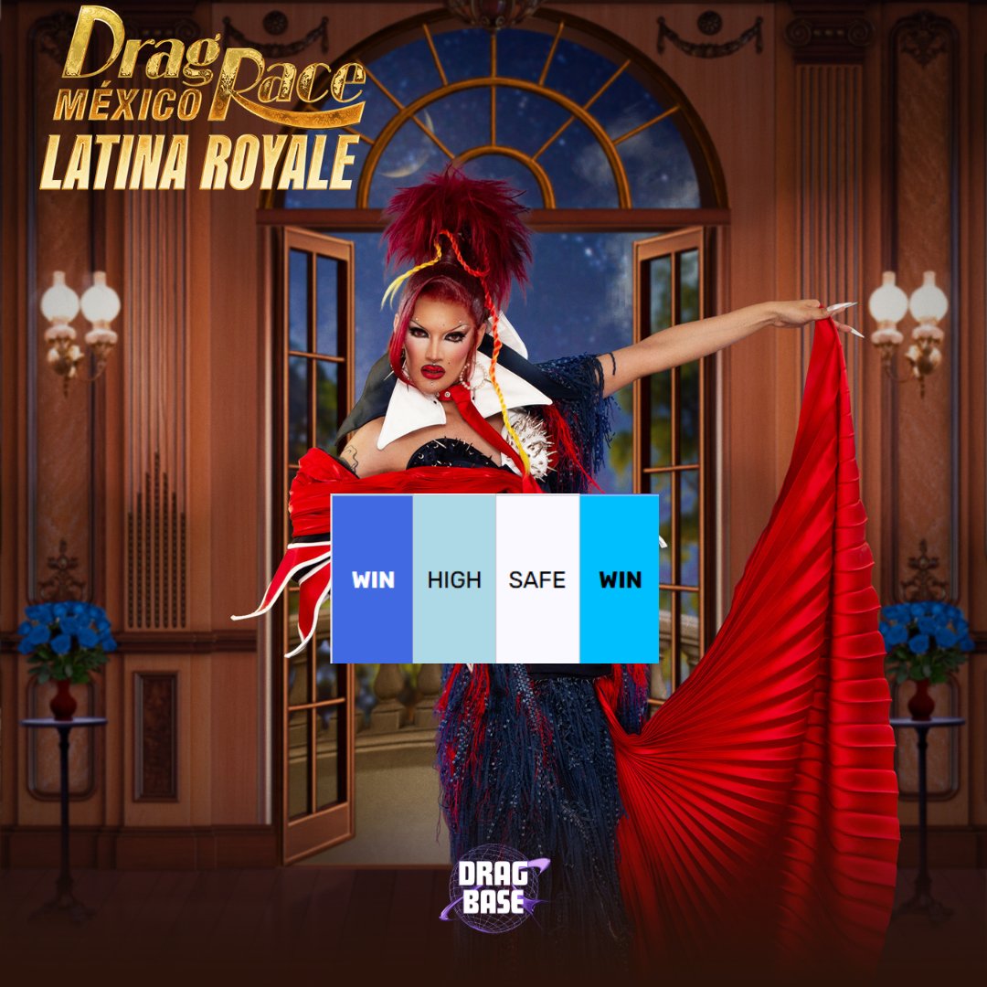 DragBasee's tweet photo. Elektra Vandergeld's trackrecord so far in Drag Race México: Latina Royale. https://t.co/PjBdyIPXap