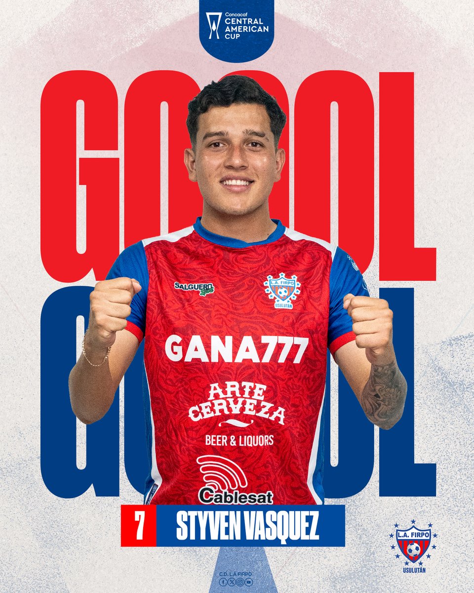 cdlafirpo_sv's tweet photo. ⏱️45’ | ¡GOOOOOOLAZOOOOOO DE FIRPOOOOOOO! 
¡El Comandante abre el marcador! ❤️🤍💙

#Firpo 1️⃣ - 0️⃣ #Alajuelense
#DaleFirpo #CopaCentroamericana2026 https://t.co/6tpQgro2yx