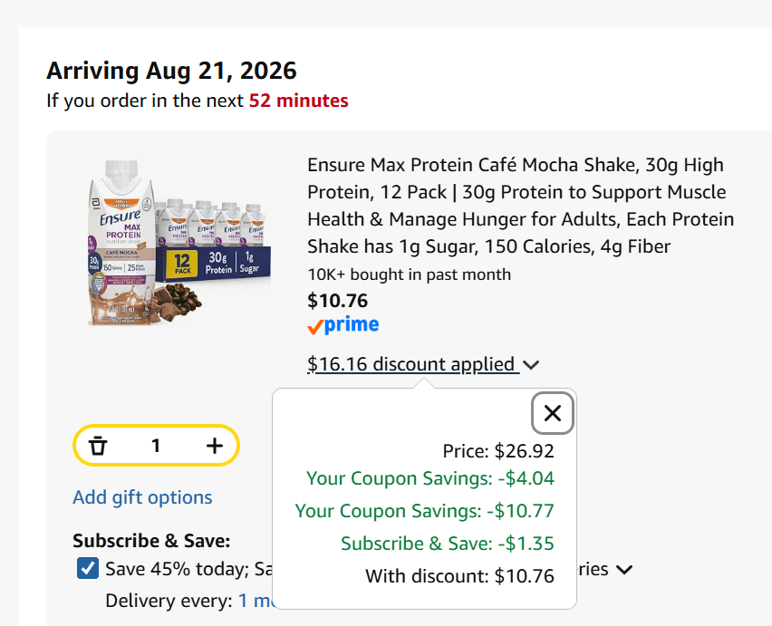 thedealsguy_'s tweet photo. I got it down to just $10.76!

Check your accounts and see how low your total comes out to! https://t.co/xIoJx90HYf