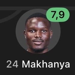 RisingStarXI's tweet photo. 🇿🇦🧱 𝐎𝐥𝐰𝐞𝐭𝐡𝐮 𝐌𝐚𝐤𝐡𝐚𝐧𝐲𝐚 (𝟐𝟐, 𝐂𝐁) against Jablonec:

• 90 Minutes
• 101 MOST TOUCHES
• 87 / 89 ACCURATE PASSES
• 4 Passes Into Final Third
• 8 Recoveries 
• 100% Ground Duels Won
• 100% Successful Dribbles

𝐒𝐎𝐔𝐓𝐇 𝐀𝐅𝐑𝐈𝐂𝐀𝐍 𝐑𝐈𝐒𝐈𝐍𝐆 𝐒𝐓𝐀𝐑. 🚀