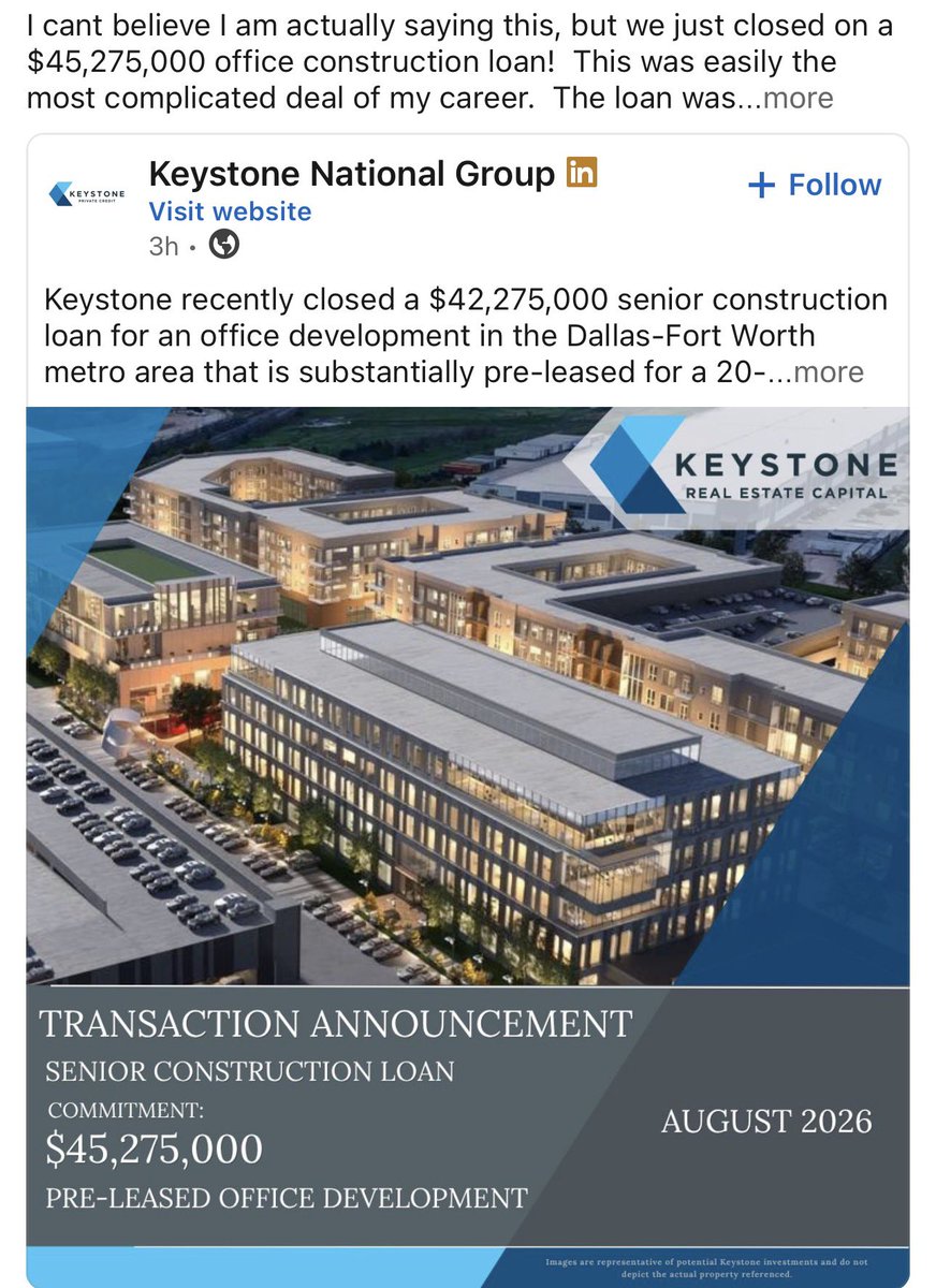 twallyweb's tweet photo. Office market bottomed 24 months ago

Haters can suck it. Those rents are probably $50 NNN https://t.co/YoswVz46OA