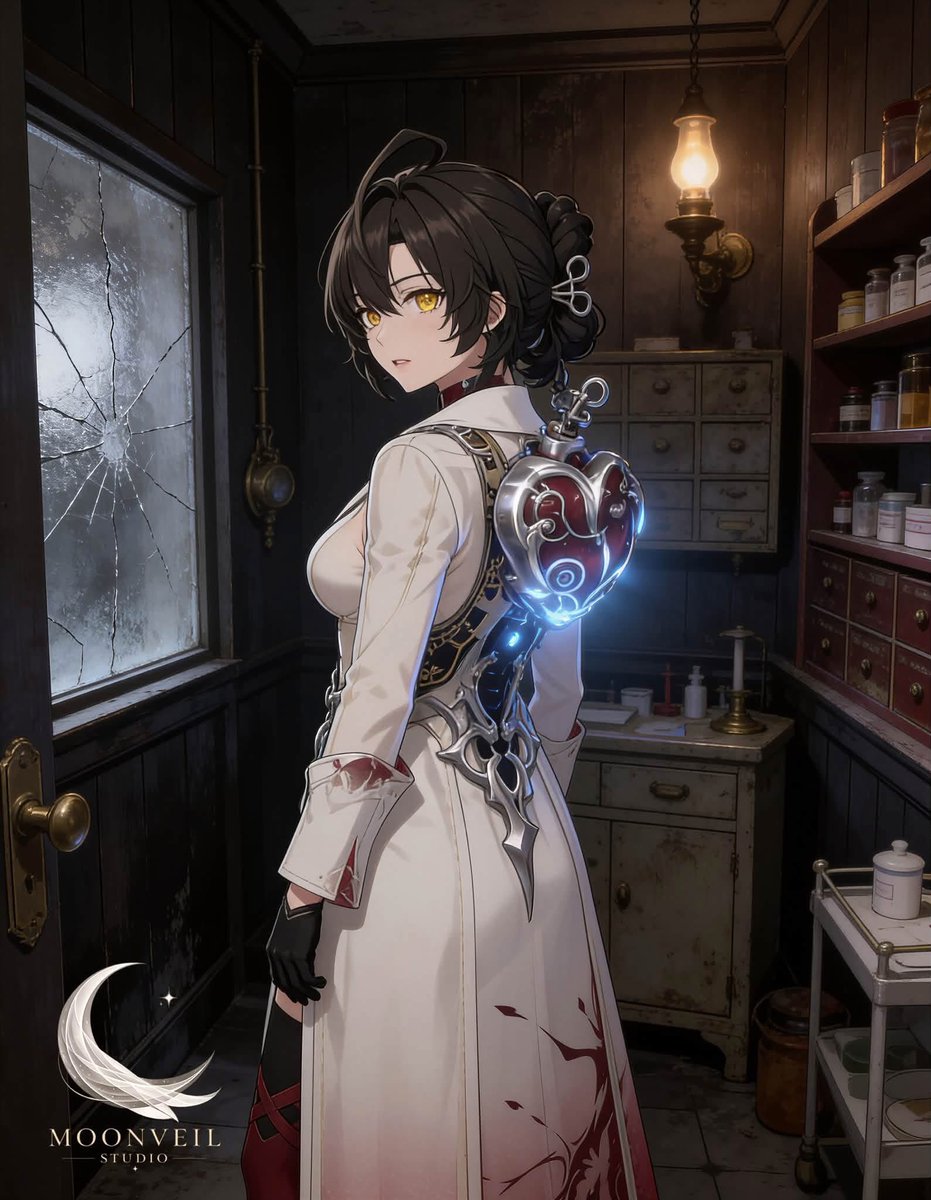 _MoonveilStudio's tweet photo. You always seem to find your way back here, Detective.
I suppose I don’t mind.
The clinic feels strangely quiet when you’re gone.
…Forget I said that.
#Firtho #SilverPalace #anime #fanart #illustration https://t.co/uqGcOa50Zt