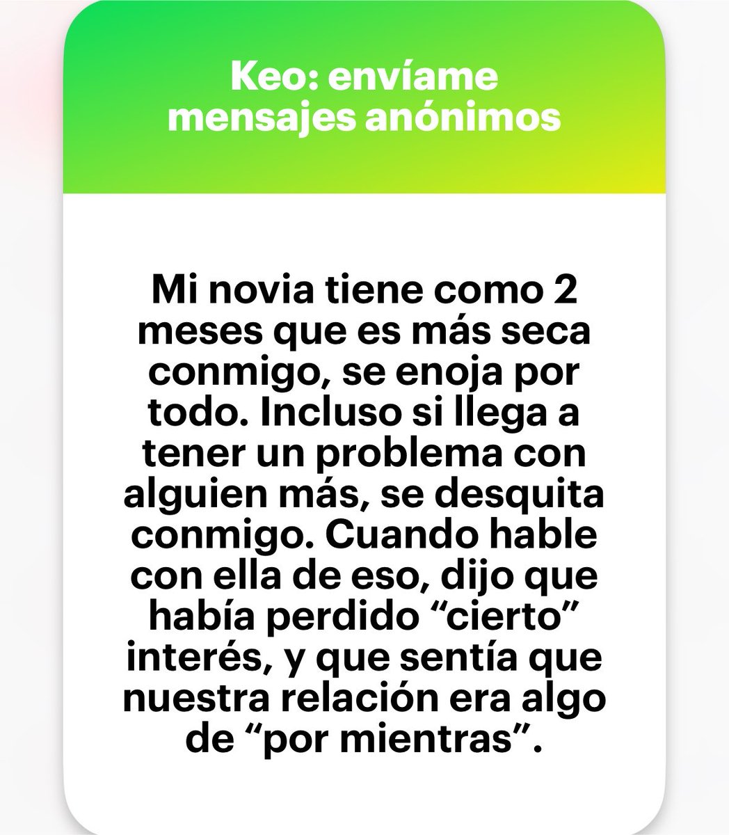 inkjkv's tweet photo. Déjala, flaco.

Ya te lo dijo ella misma, perdió el interés y te ve como algo “por mientras”

No hay nada más que hacer.

Seguir insistiendo no va a hacer que vuelva el interés, solo te va a hacer quedar mal.

Que le aconsejarían?? https://t.co/8hL0Yy6gv8