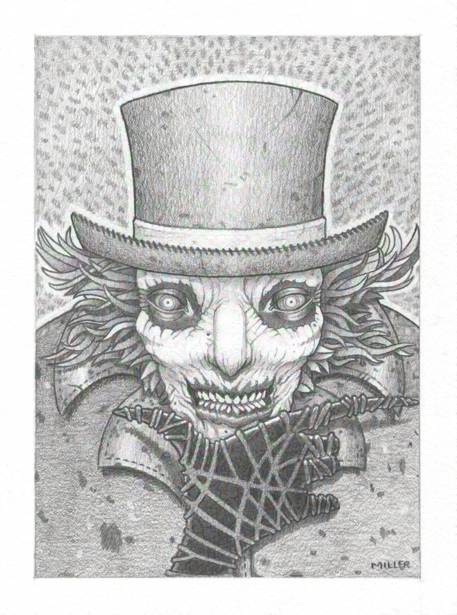 DarkArtofMiller's tweet photo. Artist: Michael Miller @DarkArtofMiller

Title: Mister Babadook

Status: For sale at BigCartel (Link in comments)

A piece of a larger puzzle I have been creating for years. These characters and locations are apart of something much larger.

#darkart #darkartofmiller #art https://t.co/chWGpOF17r