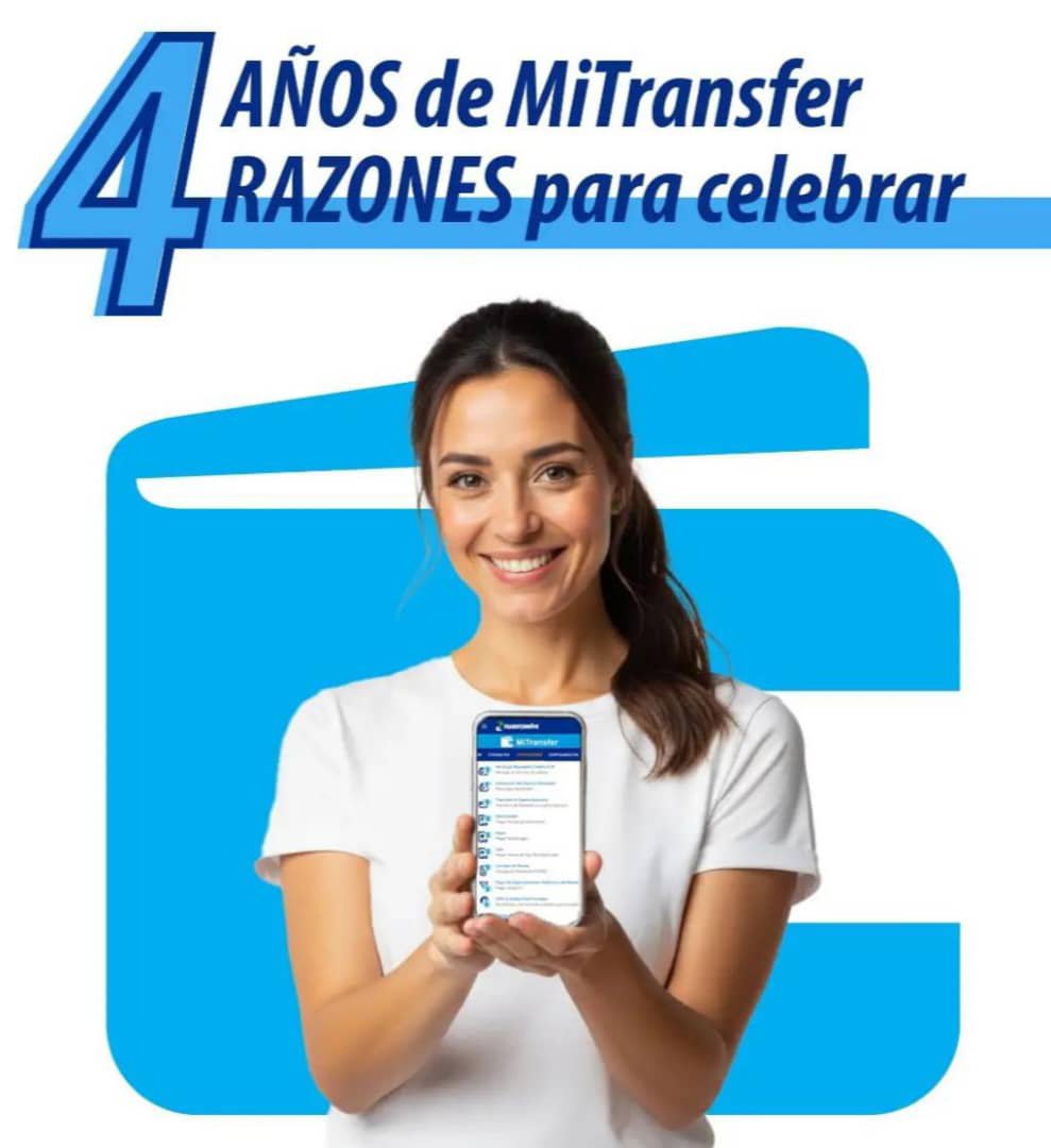 MayraArevich's tweet photo. Celebramos el 4to Aniversario de #MiTransfer, plataforma que fortalece la soberanía tecnológica y facilita operaciones financieras seguras y ágiles. Paso firme en la #TransformaciónDigital de #Cuba, al servicio del pueblo. ¡Felicidades! 
#EtecsaConCuba
#ConectadosALoNuestro 🇨🇺 https://t.co/aj2DkDTR4J