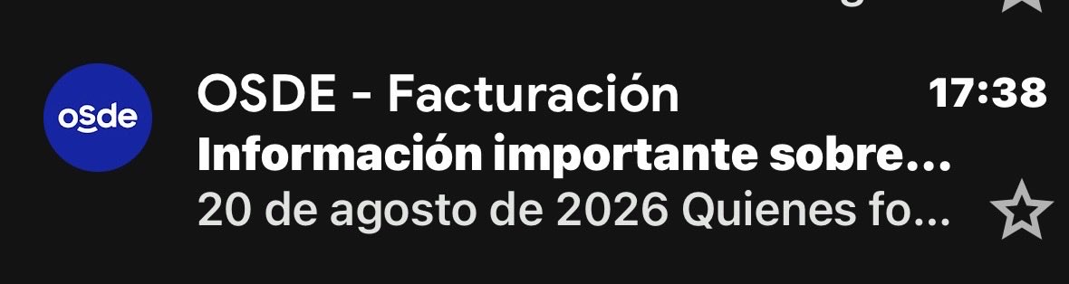 Dra_Patito's tweet photo. Tiran tanto de la soga q algún día se les va q cortar

Mail de  #Osde https://t.co/rQZEVRHdzt