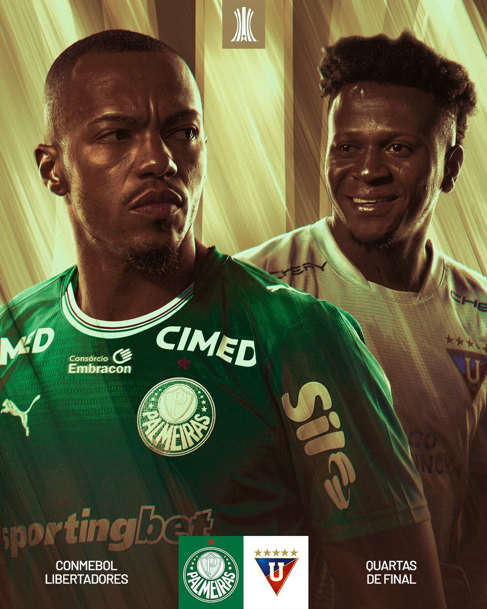 Palmeiras's tweet photo. Confronto definido! ⚔️✅

Enfrentaremos a LDU nas quartas de final da Conmebol Libertadores! Avanti 🟢⚪ https://t.co/xlD9Y5z4oh