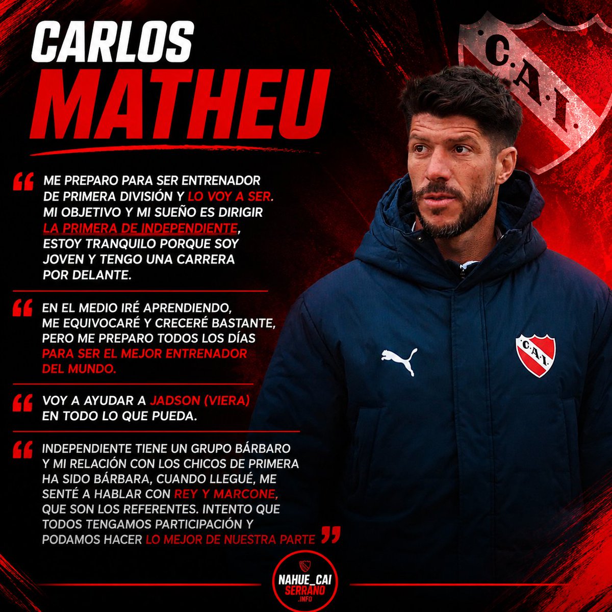 NahuSerranoCAI's tweet photo. #Independiente - Carlos Matheu en #ComoTeVa >> https://t.co/CGTyYyNN2g