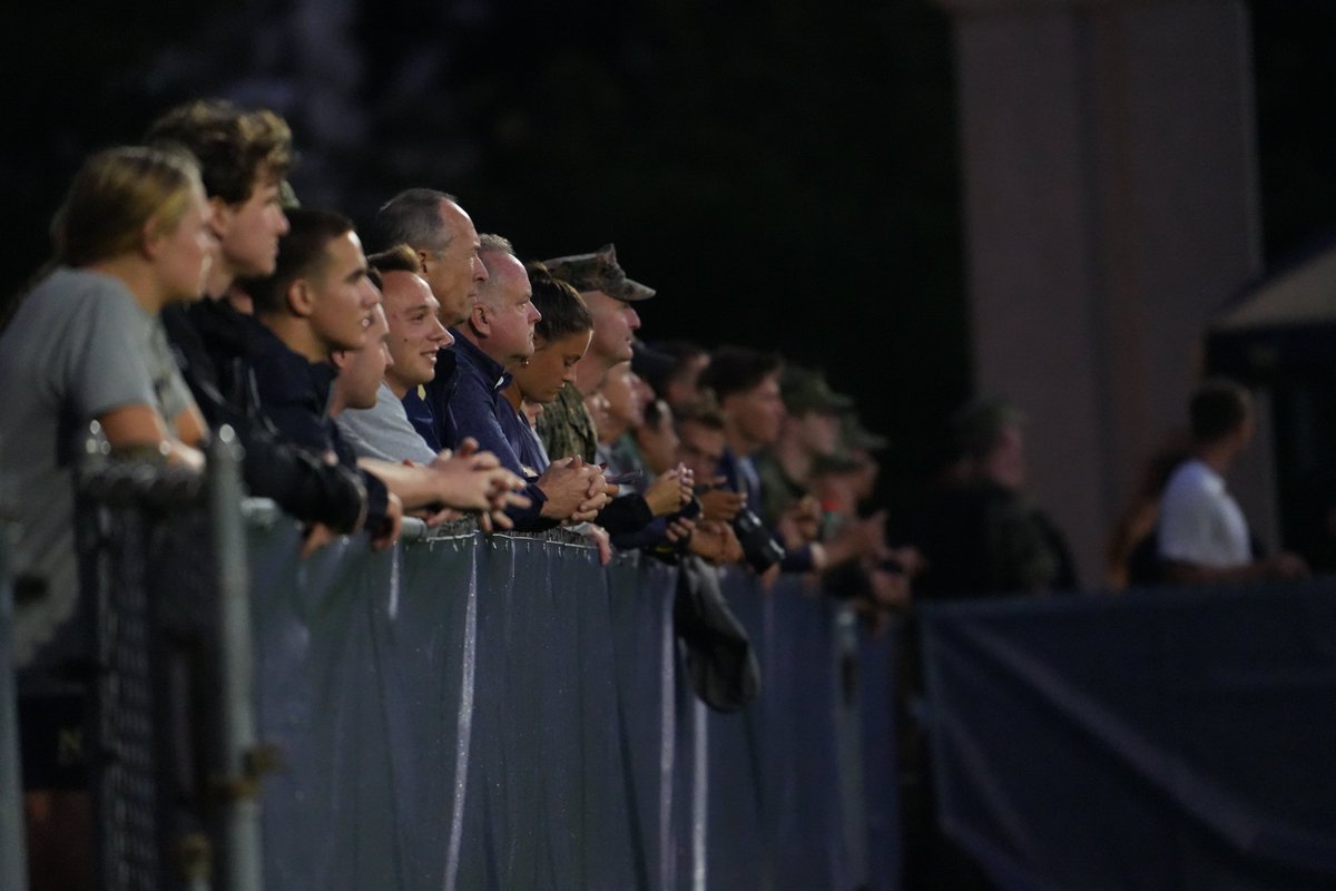 NavyWSoccer's tweet photo. Another great crowd tonight! Thank you for always showing out Navy fans💙💛

#GoNavy | #BeatAirForce | #WeDoMore https://t.co/cvgQWQGXEO