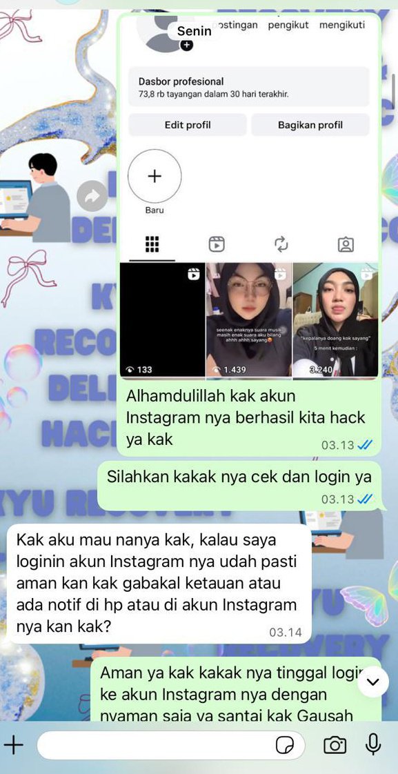 hoctpots's tweet photo. All JASA RECOVERY dan PEMULIHAN AKUN

💙 JASA PEMULIHAN DAN BALIKIN AKUN LUPA PASWORD/KE HACK
💙JASA HAPUS AKUN 
💙 JASA LACAK LOKASI
💙 JASA SADAP WA
💙 JASA LACAK HP HILANG BY NO HP/IMEI
💙 JASA HACK/PEMULIHAN AKUN (EMAIL,IG,WA,TWITER/X, FB,TIKTOK)
#zonauang 
☎️cek wa di bio https://t.co/wc86EPG0QN