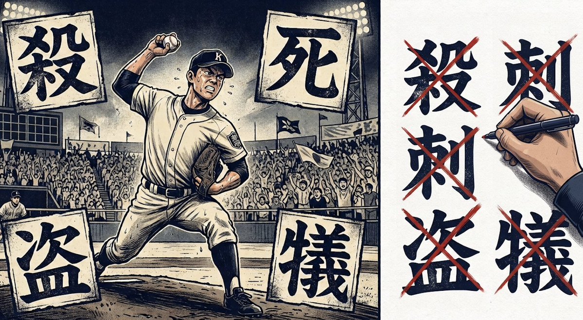turningpointjpn's tweet photo. 【話題】批判殺到

宮城県高校野球連盟が、「殺」「刺」「死」「盗」「犠」を含む野球用語の見直しを検討。

「刺殺」「盗塁」「犠牲フライ」まで、片仮名や新しい言葉に置き換えを検討。

理由は「教育現場にふさわしい言葉にするため」。

いやいや、野球だぞ？

「殺す」という意味で使ってないことくらい、子供でも分かるだろ？

「刺殺」はアウトを記録する野球用語。
「盗塁」だって、野球をやっていれば誰でも知っている。
それを「殺」「刺」「盗」という漢字が入っているから問題視する。

こんなことを始めたら、次は何だ？

「決死の覚悟」もダメ。
「捨て身」もダメ。
「危険球」もダメ。

言葉を変えれば教育になると思っているなら、大間違いだ。
子供に必要なのは、言葉を消すことじゃない。
言葉には文脈があることを教えることだろ。

野球の歴史まで「教育的配慮」の名で書き換える。
これ、言葉狩りと言われても仕方ないんじゃないか。

頭、大丈夫か？
