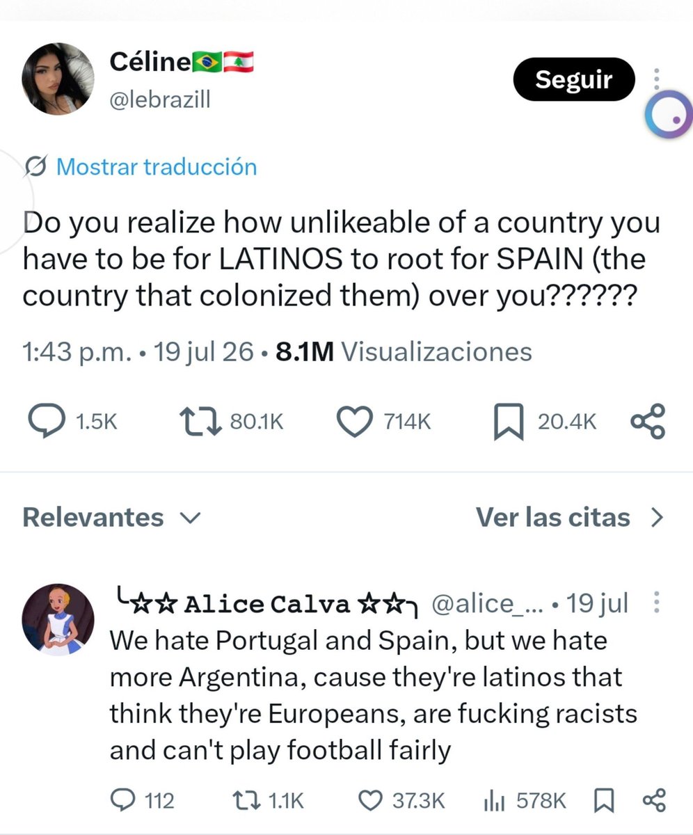 sapphirezyn's tweet photo. Why do Argentinians hate US "latinos" so much? Ummm por qué será no? https://t.co/TxMcxgoWJ3
