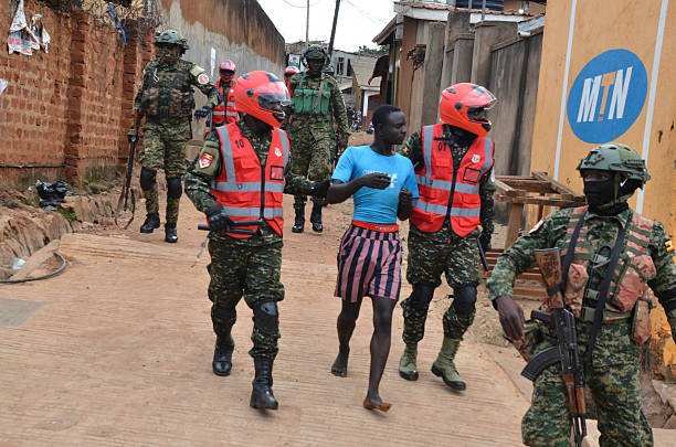 Lmc_89's tweet photo. In Uganda we are now policed by sfc "commandos" armed to the Teeth and faces covered (no-iD) driving numberless drones. 

@igp_ug1 has successfully erased the faint line between Uganda police &amp; Uganda army

This is the worst time ever to live in Uganda #VisitUganda #ExploreUg https://t.co/OWY2oteXZu