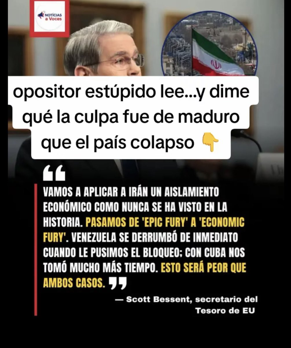 BlancoGustavo10's tweet photo. Me disculpan los imbéciles que insisten en repetir que la crisis económica de Venezuela fue culpa de Nicolás Maduro. Aquí les dejo una confesión de otro funcionario del gobierno criminal y ladrón del Maldito Donald Trump. https://t.co/A2jvJuctTW