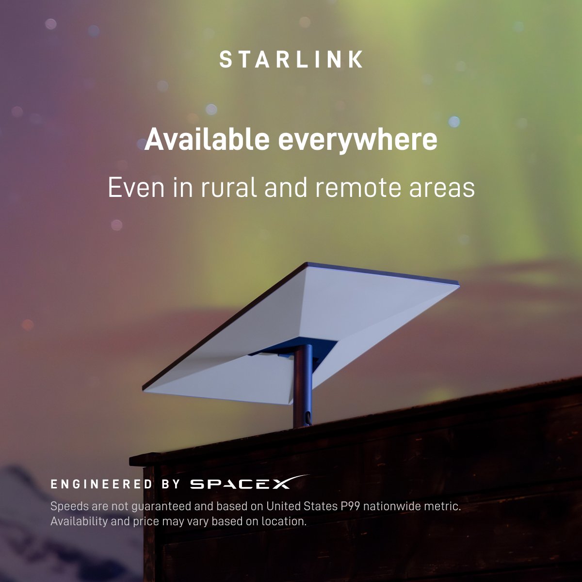 Starlink's tweet photo. Get fast, reliable home internet for seamless streaming, working from home, gaming, and more across multiple devices.

Order online in minutes.
