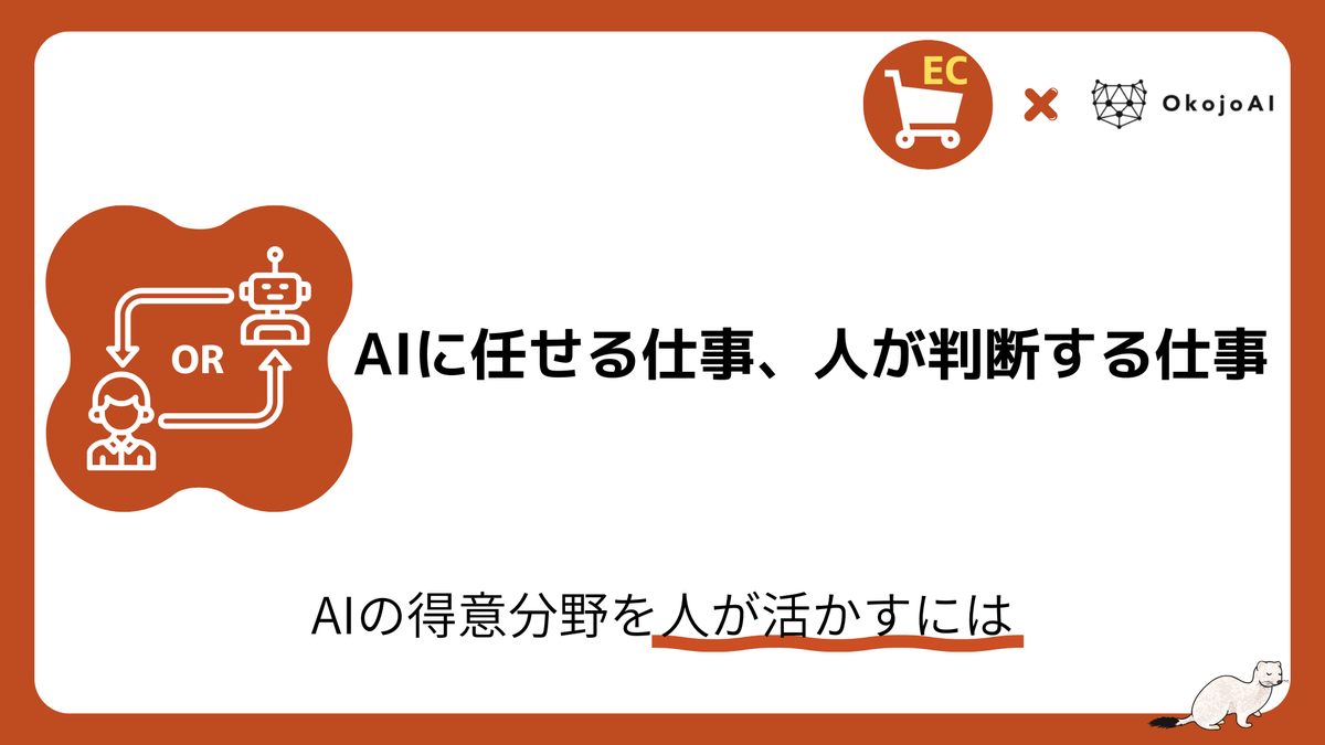 sellzapio's tweet photo. AIに任せる仕事、人が判断する仕事 https://t.co/87jw2MOaSw https://t.co/Iwwu0TJjQC