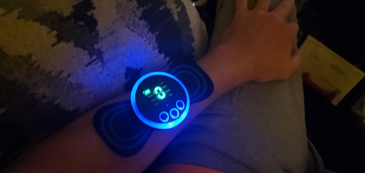 Briguy1369's tweet photo. A little red light therapy and electric stimulation to try and get my arm and hand working again! Trying to recover from a stroke sucks, but little by little, day by day the journey to a full recovery continues! https://t.co/Ey2Y7mOTF2