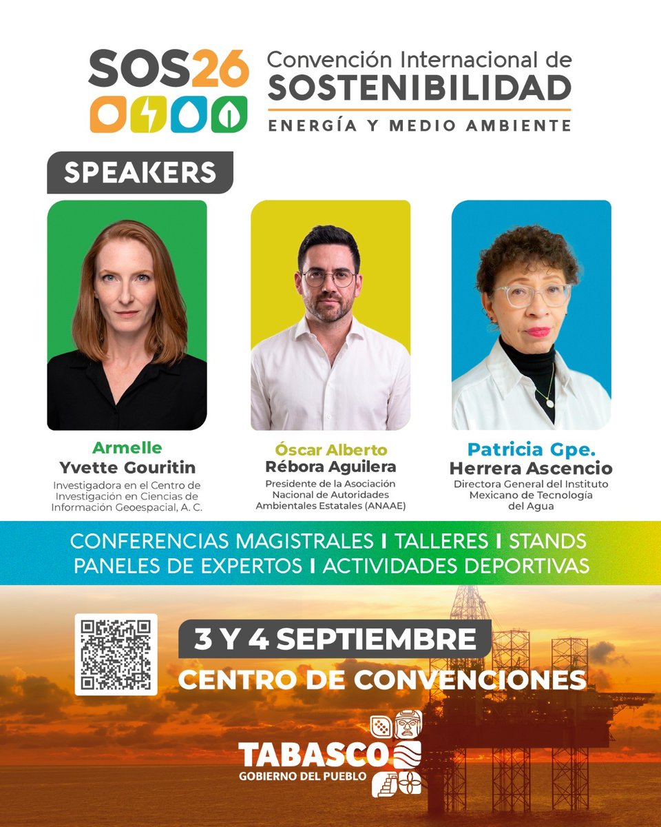 tabascoaldiamx's tweet photo. ¡Villahermosa será epicentro ambiental! La Convención SOS26 reunirá a expertos los próximos 3 y 4 de septiembre en Tabasco 2000 para debatir sobre agua, sostenibilidad y el futuro del planeta. ¡Regístrate ya! 🌍💧 @Gobdetabasco #SOS26 #Tabasco #Sostenibilidad https://t.co/4fj5twMUSM