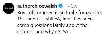 kvohru's tweet photo. i dont go here but this is quite literally false and a quick google search will tell you that the Author is the one who  categorises this series as YA... so no its not a 'space designated for adults' youre just a weirdo who cant respect boundaries or admit to your mistakes https://t.co/jCOCiNfq0e