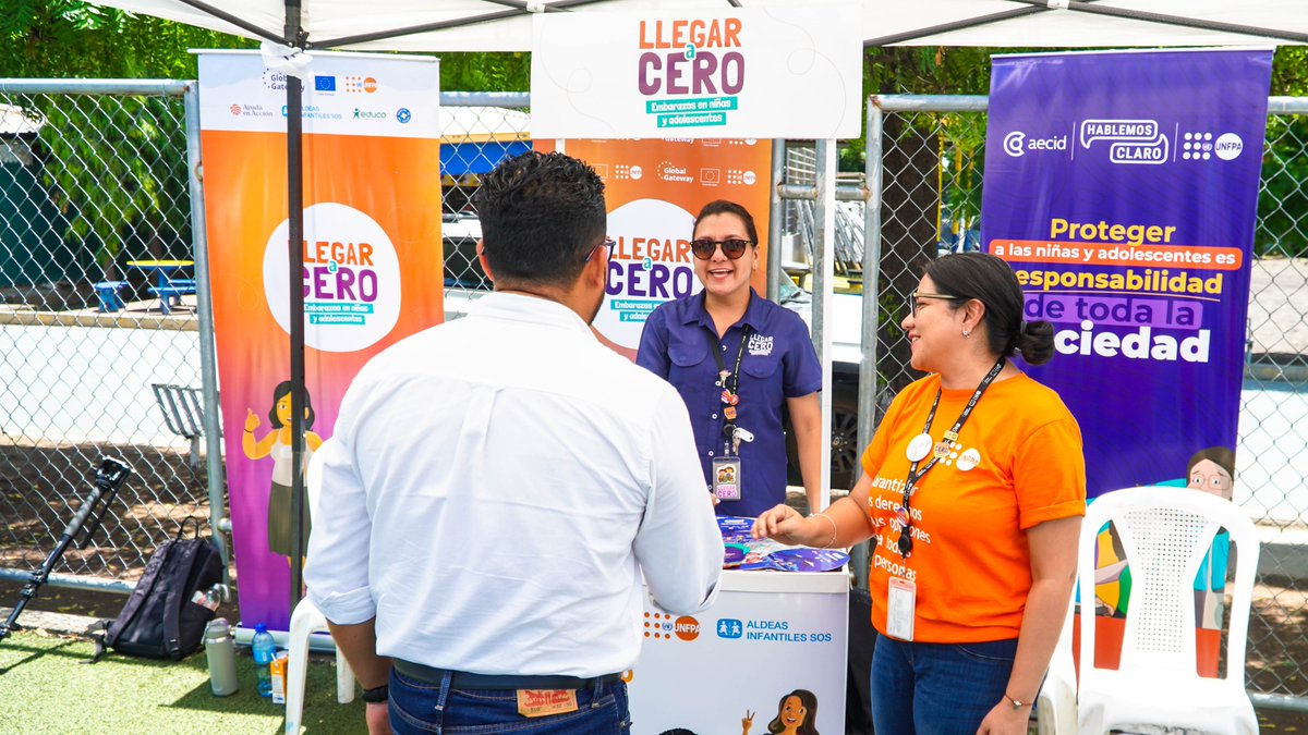 UNFPAElSalvador's tweet photo. @unfpa_lac @ONUElSalvador @UNFPA @rasalazar2 @UEenElSalvador @AECIDElSalvador La actividad se realizó como parte del proyecto Protección a Población en Movilidad, la iniciativa #LlegarACero y la campaña #HablemosClaro.
¡Seguimos sumando esfuerzos junto a las municipalidades y las juventudes! 💙
#MigrationMPTF @MPTFOffice #ProtecciónAPoblaciónEnMovilidad https://t.co/DsebQTtyaq