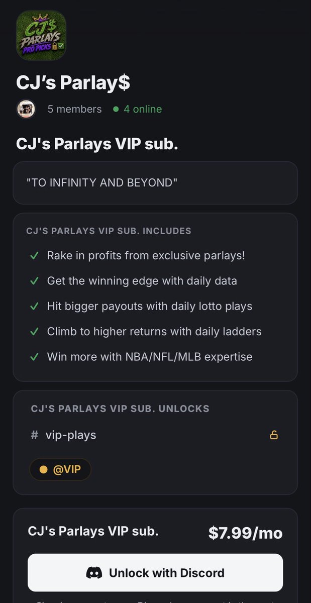 CJsParlays_865's tweet photo. 🚨 CJ’s PARLAYS VIP EXPERIENCE ⬇️

* PLEASE READ‼️🙏 https://t.co/NfQUdvpfgQ
