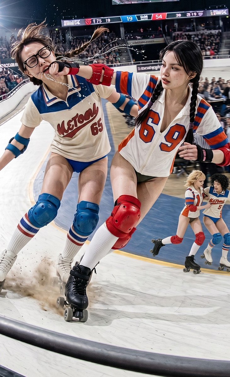 BelindaBell1984's tweet photo. 殴る!!蹴る!!つぶす!!
話題のスポーツローラーゲーム!!
#RollerDerby #KansasCityBomber #TerryLynch #TokyoBombers #YokoSasaki #キャットファイト #女子摔角 #luttefeminine #女闘美 #catfight #Metomi https://t.co/A1h2N3ooJ2