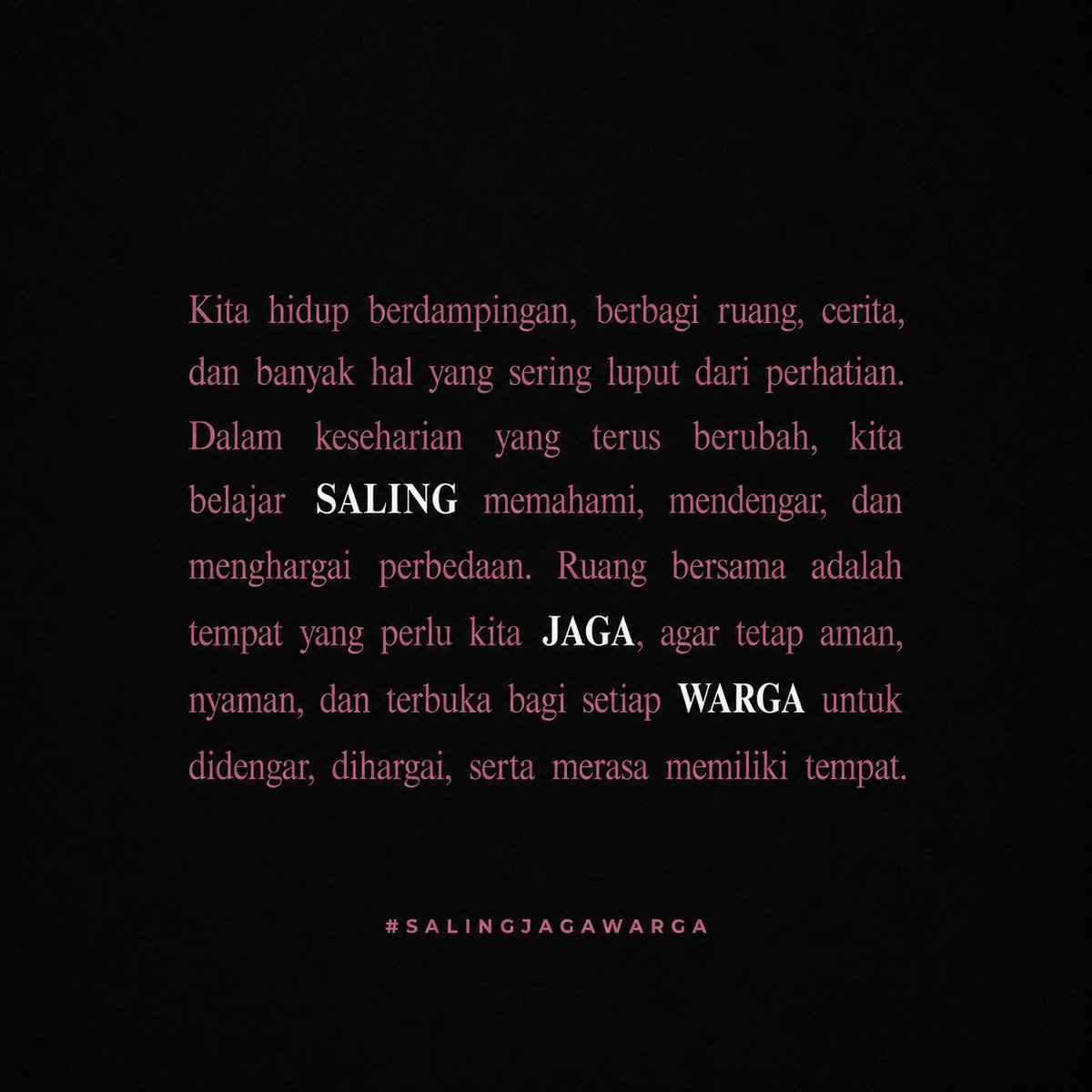 SalingJagaWarga's tweet photo. Segera hadir... https://t.co/TttQ1pFDT0