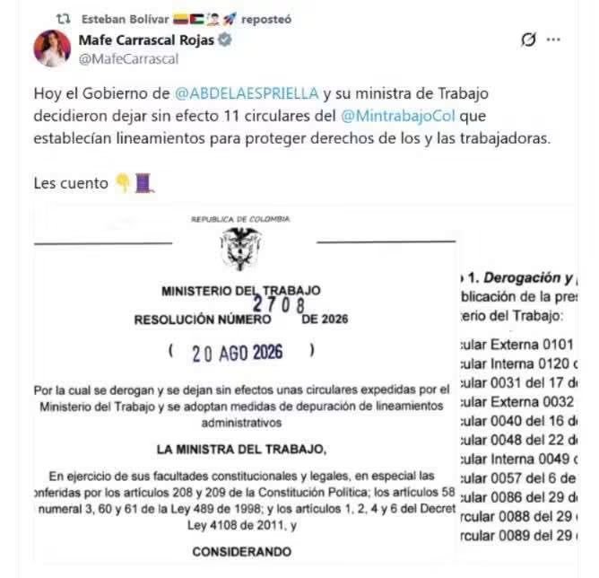 Mafalda_2020_'s tweet photo. ¡Celébrelo, agüevardista con Sisbén! 🥳

Tumbaron 11 circulares que protegían derechos laborales y los empresarios felices.

Pero tranquilo: a usted también le dijeron que era empresario porque tenía una moto y compraba en D1. 

Disfrute su Patria Milagro. https://t.co/4rGRfHHjaT
