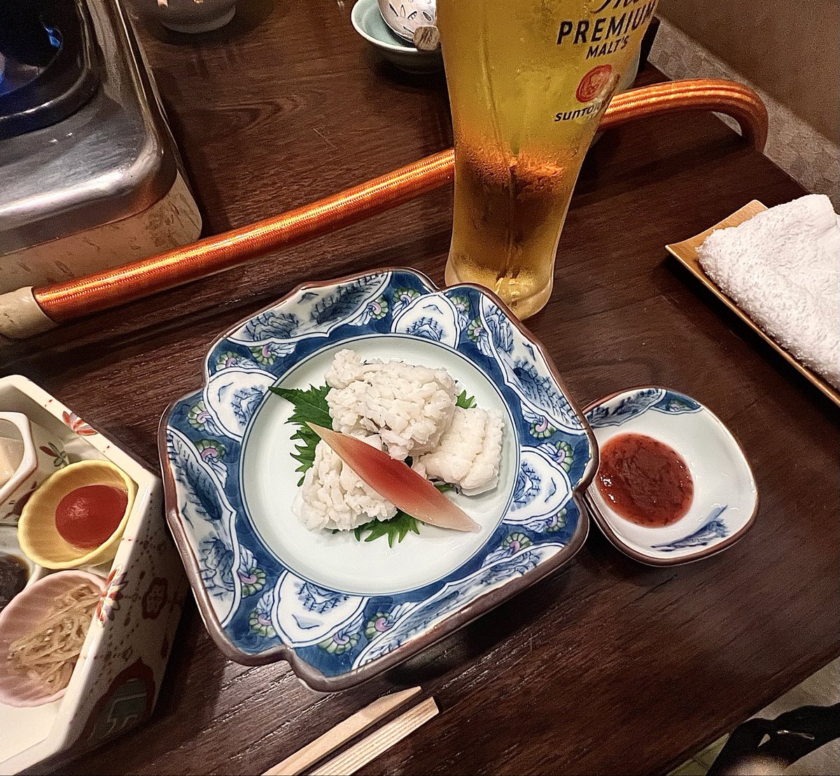 naaaaaaaaa____'s tweet photo. 鱧🍲

先付.鱧の湯引き.はもすき.天ぷら‼︎
後、撮ってないけど素麺とデザート🍨

初めての日本料理屋さんやったけど
最高でした🤤!! https://t.co/gToaiMcdfZ