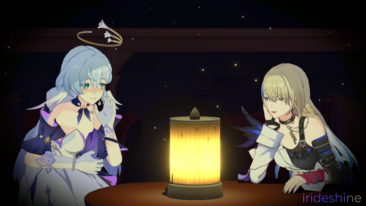 irideshine's tweet photo. Game recognizes game: Serval makes her move, and Robin never saw it coming. 🎸

#HonkaiStarRail #servbin https://t.co/bSfKrsA2Uv