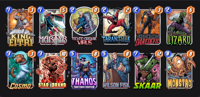 HxGx_'s tweet photo. These are the decks I plan to use this weekend to complete the Death Fractured Frontier and Thanos Fractured Frontier missions.

Credits to Husky Puppies, Coougarrr, Chamo and GreGor.

#MarvelSnap @SnapDecks https://t.co/TcJTo6ndBe