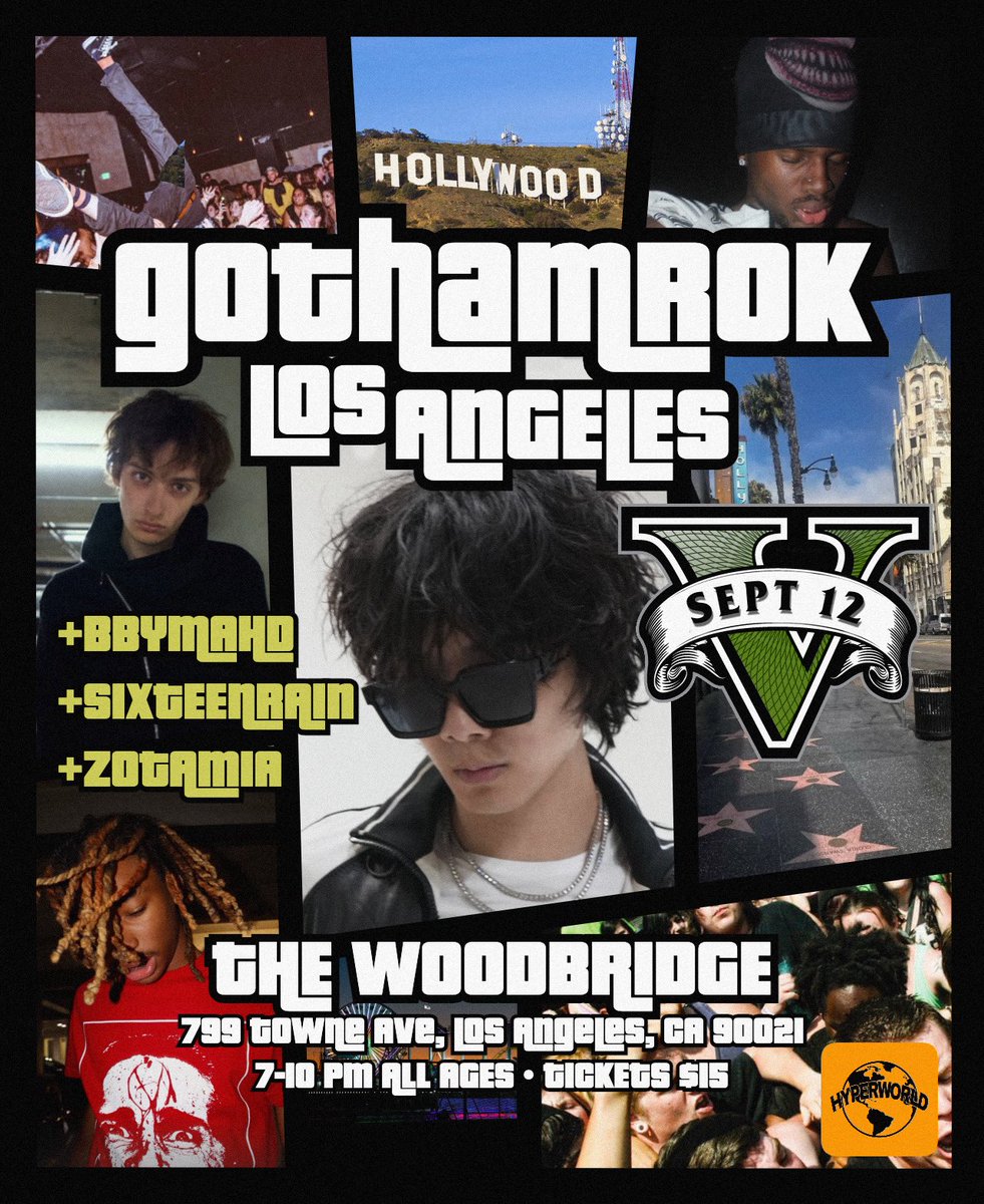 gothamrok's tweet photo. LA SEE U ON 9/12 TICKETS IN BIO https://t.co/RxHiUERRQr