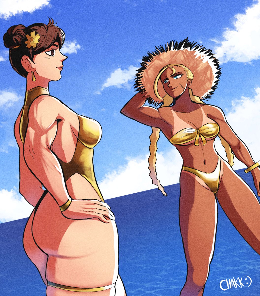 ChakkuX's tweet photo. Chun-Li and Cammy. https://t.co/XtPbhlA4aY