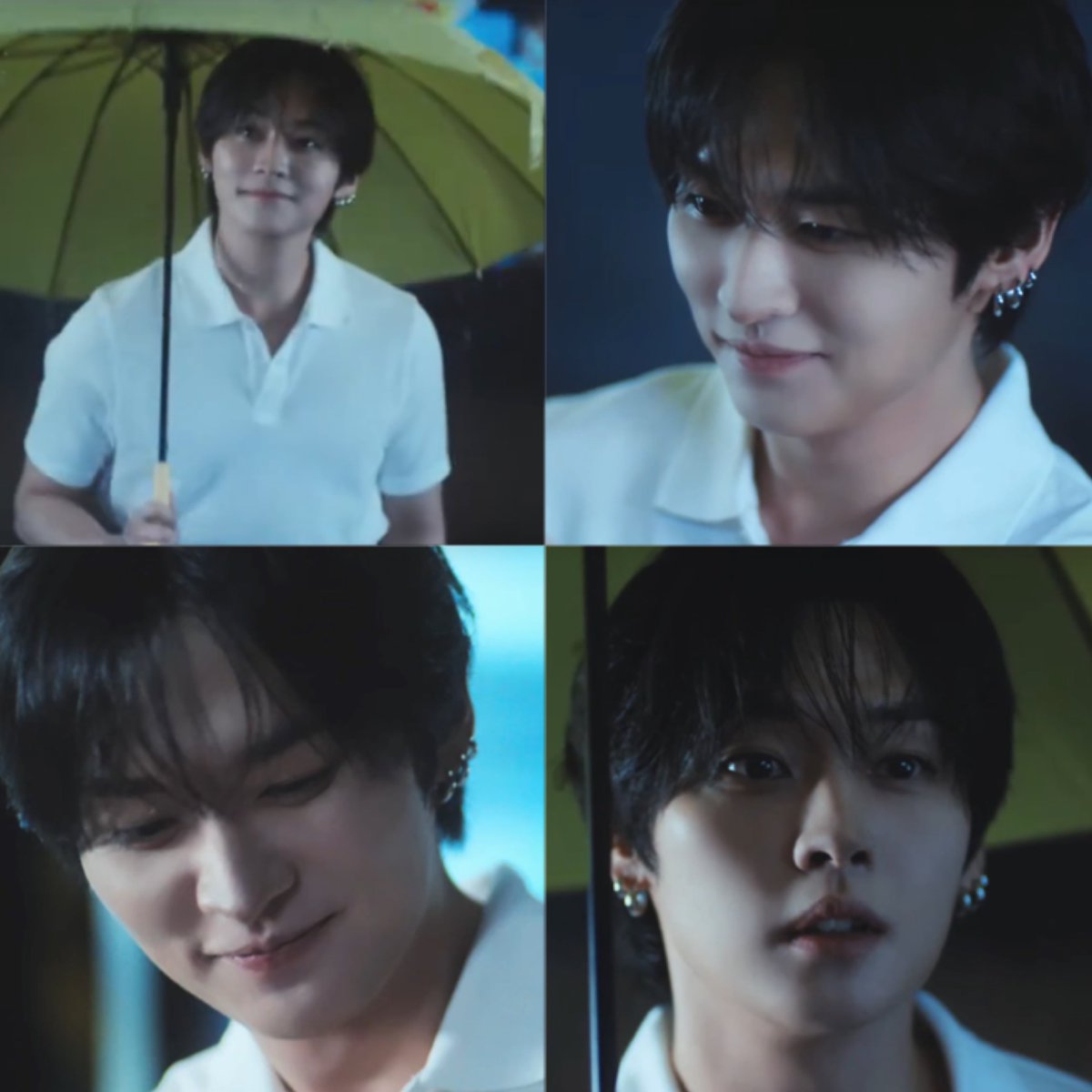 userlinoring's tweet photo. seeing this sweet guy with the cutest smile on his face with his little yellow umbrella on a rainy day 😭😭nation’s heartthrobe….anyone would fall in love https://t.co/5wE7VJerpT