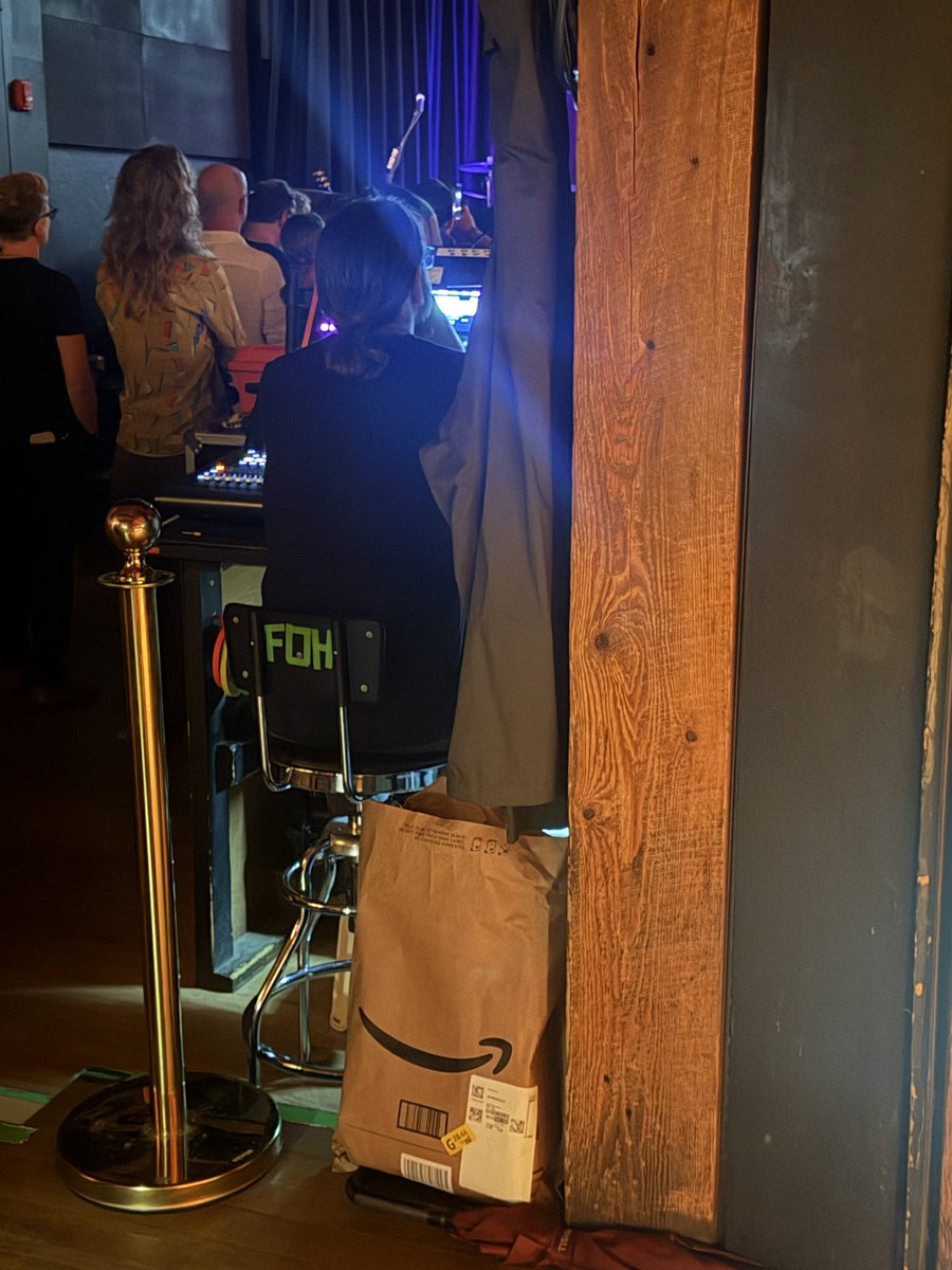 AndyFiala's tweet photo. Sound guy must be a @sheaserrano fan https://t.co/OYp2IZ3mru