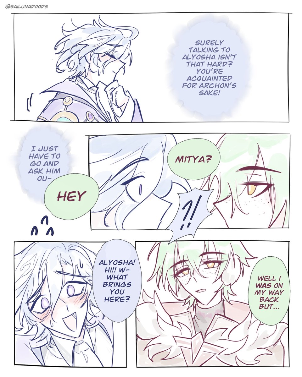 sailunadoods's tweet photo. when ur scarf is also ur wingman or. something #mityosha #alyomitya https://t.co/kuGJ7ooGGm