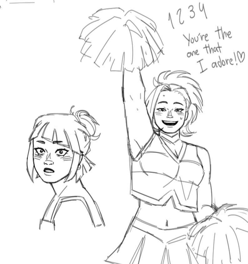 Sofuu_0981's tweet photo. BUT I´M A CHEERLEADER AU MOMOJIROU YESYESSS (1/2) #momojirou #yuri https://t.co/5DbURo84QV