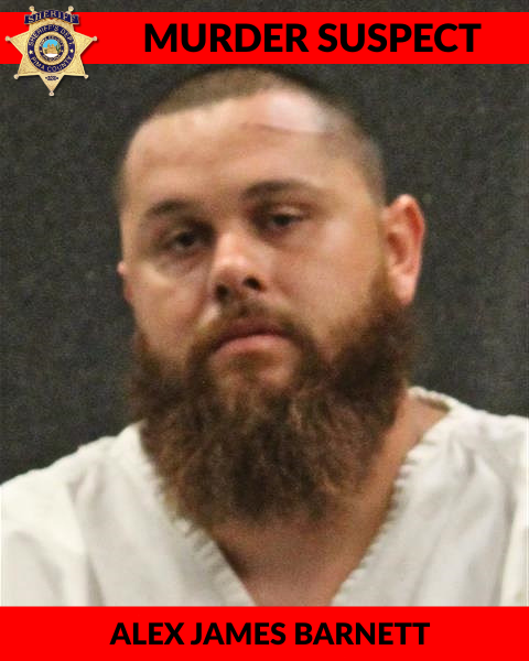PimaSheriff's tweet photo. PUBLIC ASSISTANCE NEEDED: An arrest warrant has been issued for 33-year-old Alex James Barnett in connection with the murder of Carlos Ramirez. Detectives also need help identifying 2 additional suspects. Know something? Call 9-1-1 or 88-CRIME. https://t.co/dinPtWyzL3