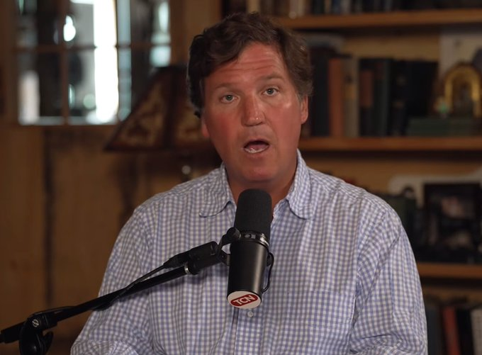 WatchindaMatrix's tweet photo. @proamericapol The photo is absolute BULLSHIT people. Clickbait at its worst!!! Demonic possession? Some of your are beyond sick and evil. Tucker from yesterday: https://t.co/TwaXR6wA40