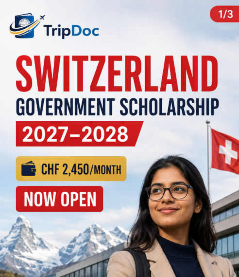 Triip_Doc's tweet photo. π¨π Swiss Government Excellence Scholarships 2027β28 are open.
β
CHF 2,450/month
β
Research & PhD funding
β οΈ Swiss supervisor required
β οΈ Tuition may still be payable
π
Nigeria: 27 Nov 2026
Guide: https://t.co/bmTpH8AAfI
#PhDScholarship #ResearchFunding https://t.co/crujINY9YH