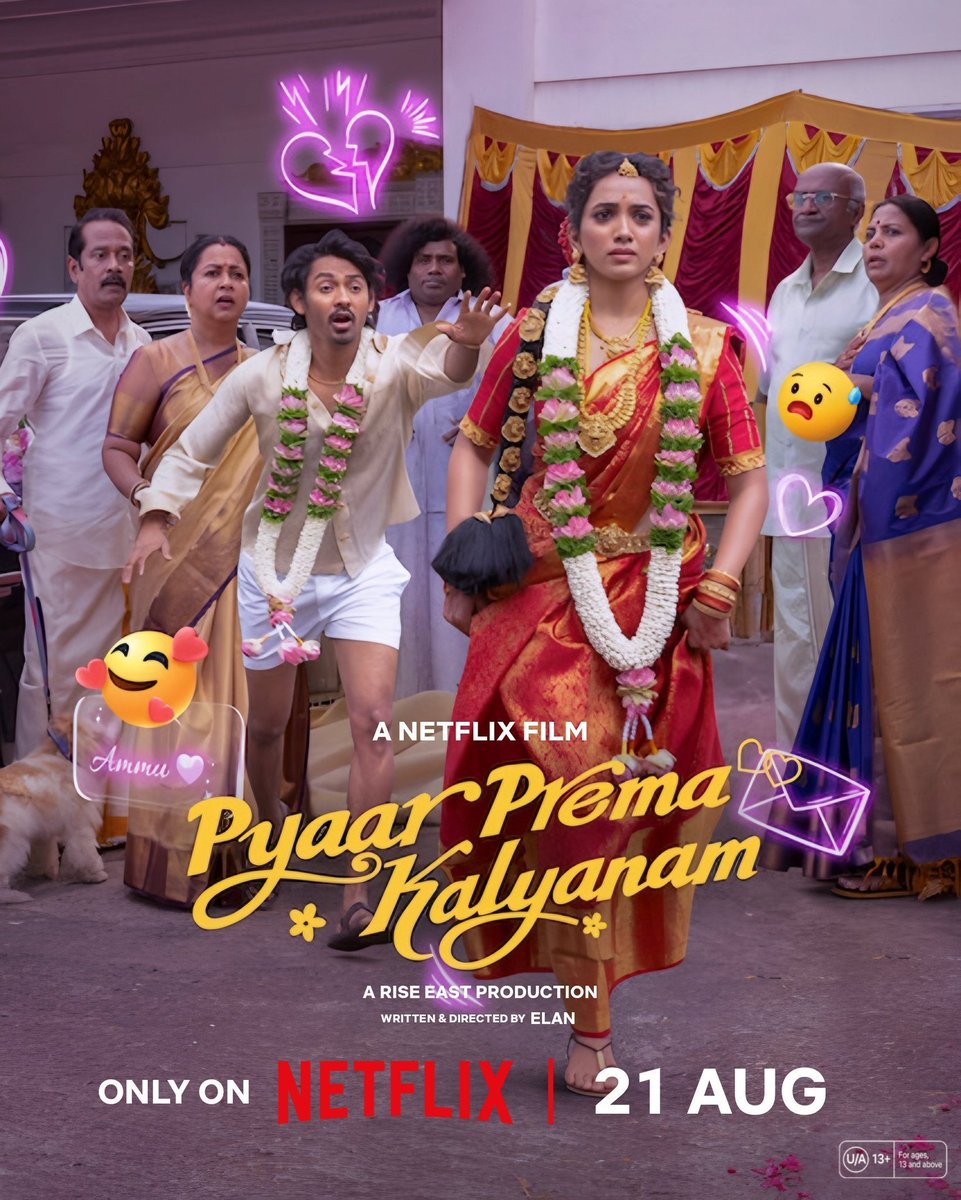 CinemaRareIN's tweet photo. Tamil film #PyaarPremaKalyanam (2026) by @elann_t, now streaming on @NetflixIndia.
Ft. @elann_t @SaanveMegghana @realradikaa #MSBhaskar @iYogiBabu #Senthil #ElangoKumaravel #GeethaKailasam #Maaran & #Deepz.
@riseeastcre @thisisysr @PentelaSagar @Nivie27 @Dinesh_K_Babu https://t.co/GWm88wvtdj