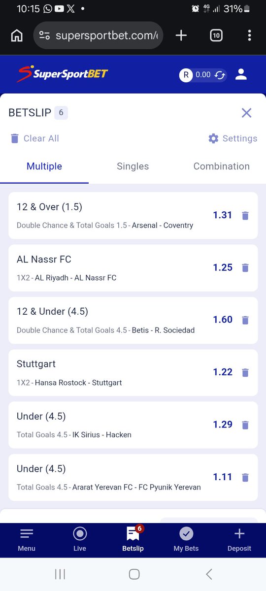 Ussaa10's tweet photo. We go again 
Small odds 4.5
Make voucher for the weekend ahead
#supersportbet https://t.co/3AsjDg7MMk