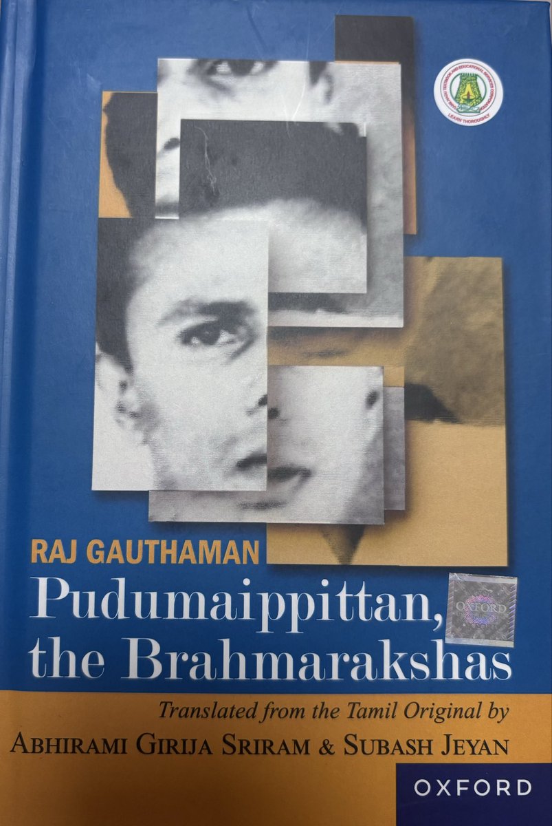 RKRadhakrishn's tweet photo. Received this brilliant translation today - Raj Gauthaman’s Pudumaipittan, the Brahmarakshas (translated by my colleague Abhirami and former colleague Subash). I’ve read the introduction and the after word. Fascinating. 
But, no, it’s not available on most bookshelves because… the Tamilnadu Textbooks Corporation! @CMOTamilnadu @thirumaofficial