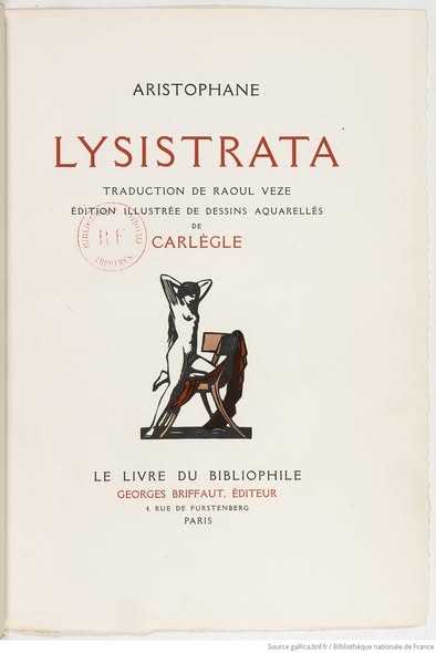 culture2301's tweet photo. #HereForCulture #Digital_Library
« Pour arrêter la guerre, refusez-vous à vos maris ! » Tel est le mot d’ordre des femmes dans Lysistrata, comédie d’Aristophane. A lire, dans une édition illustrée par Charles-Émile Carlègle.
https://t.co/gKPYEKUXEA https://t.co/wfVC73WqhN