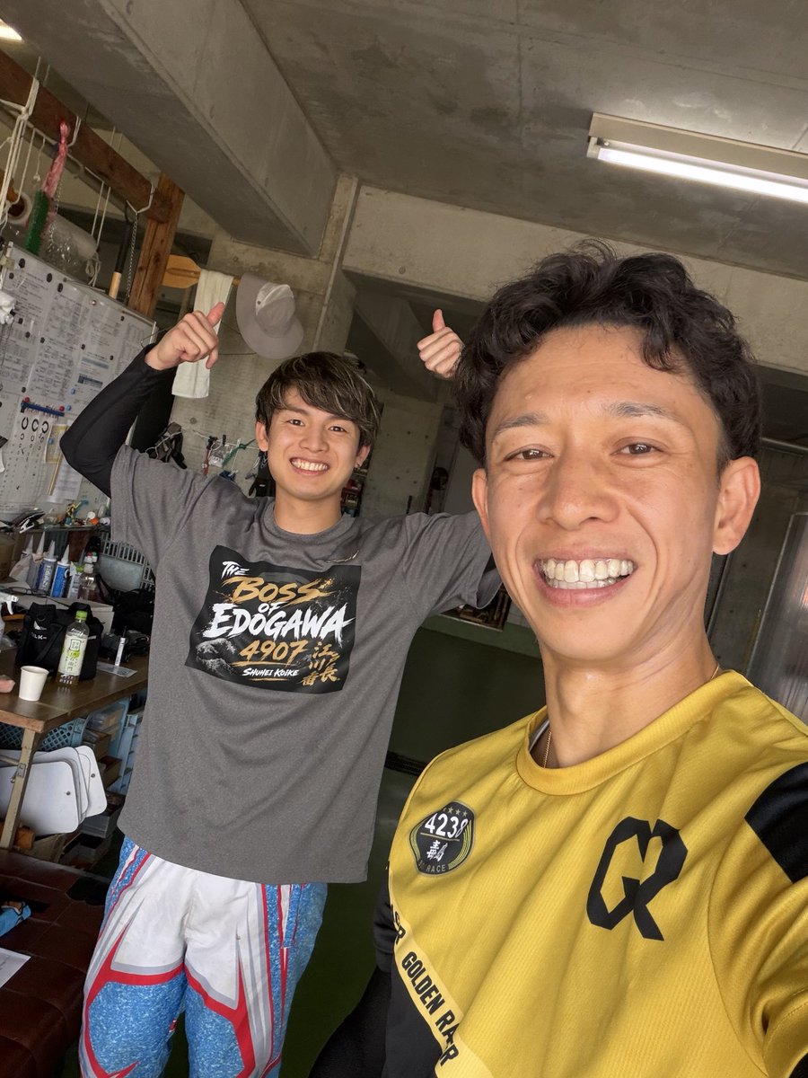 busujima4238's tweet photo. 中村魁生君と撮影^_^
放送は、若松ヤングダービーの最終日に地上波で流れます！
内容はお楽しみに👍 https://t.co/bVq4KSNoax