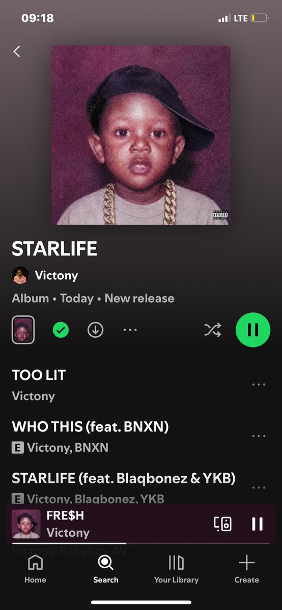SAPJASS's tweet photo. @SpotifyAfrica @vict0ny STARLIFE IS ACTIVE🔥 https://t.co/gecacCI4OJ